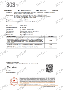 Calcium Carbonate ROHS2.0+Total Lead+Eight Soluble Heavy Metals Test Report