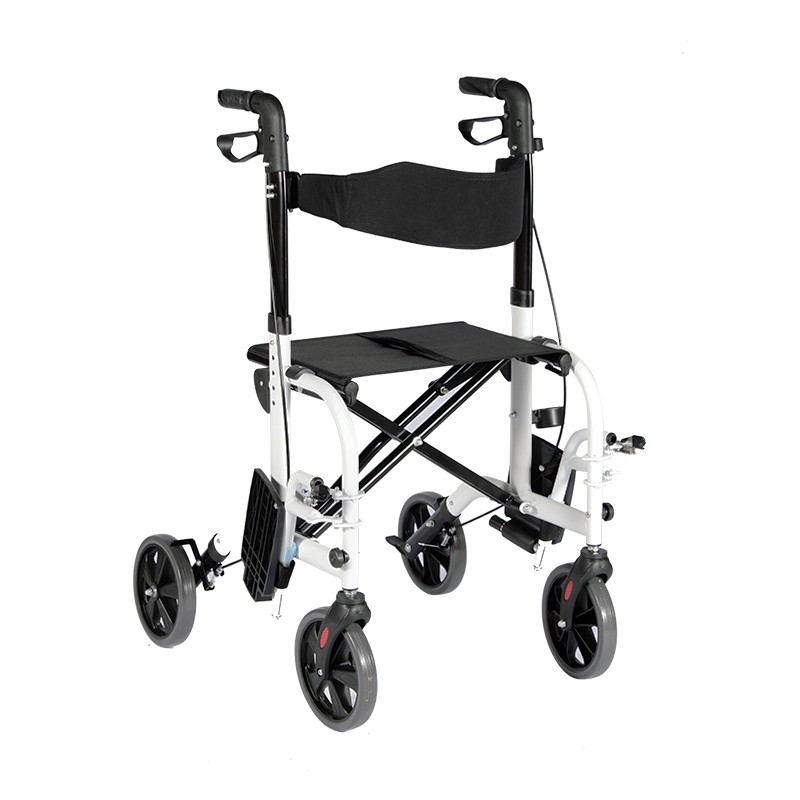 Foldable Footrest To Transform Transport Wheelchair