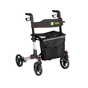 Carrello deambulatore in alluminio con 4 ruote