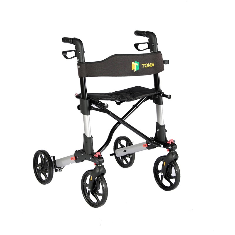 Aluminum Rollator Shopping Cart with 4 Wheels