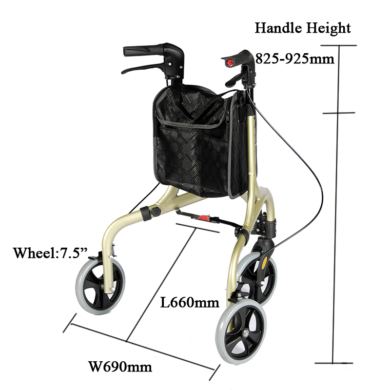 Small volume rollator