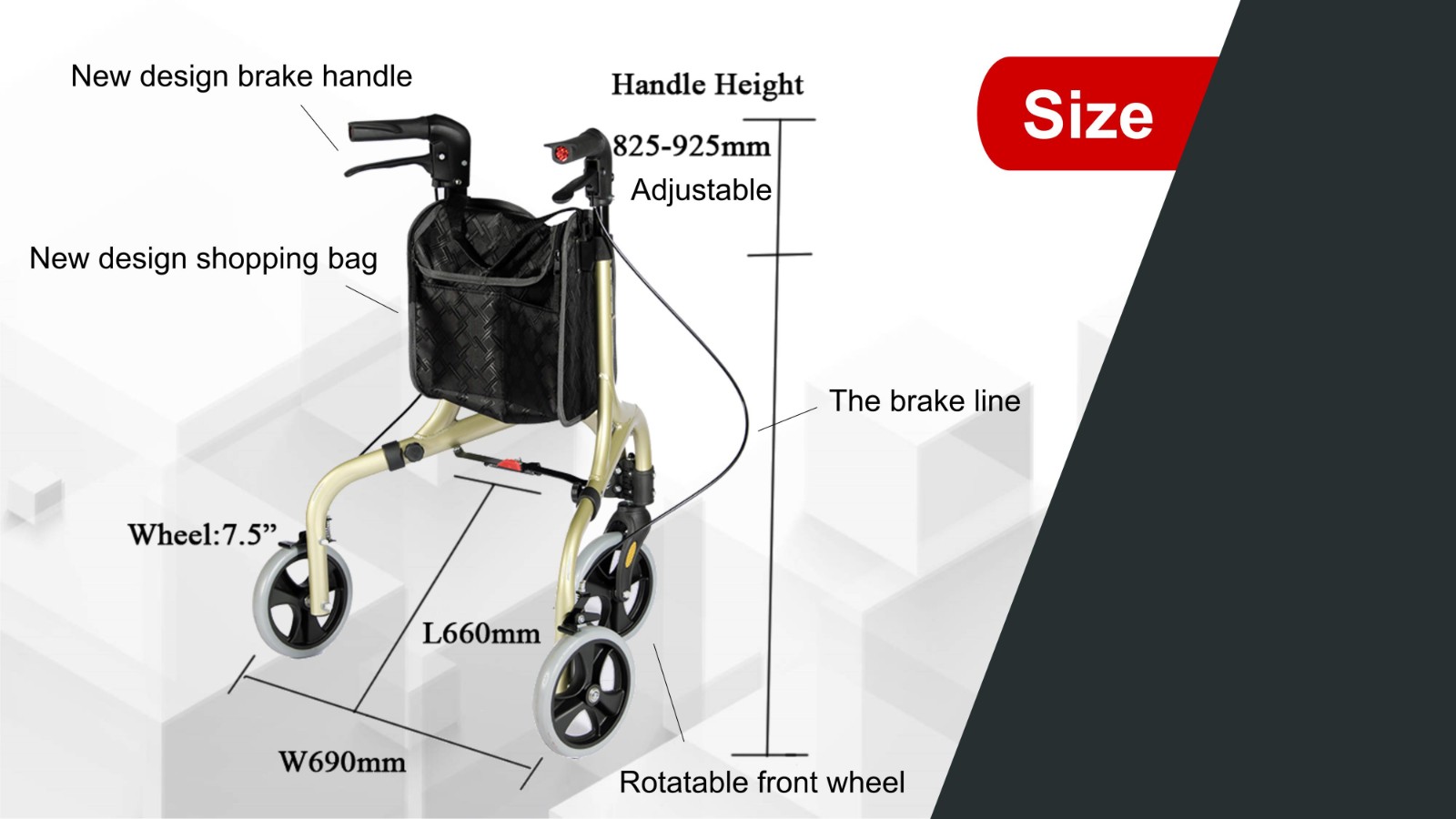 2019 New design Tri-walker TRB01