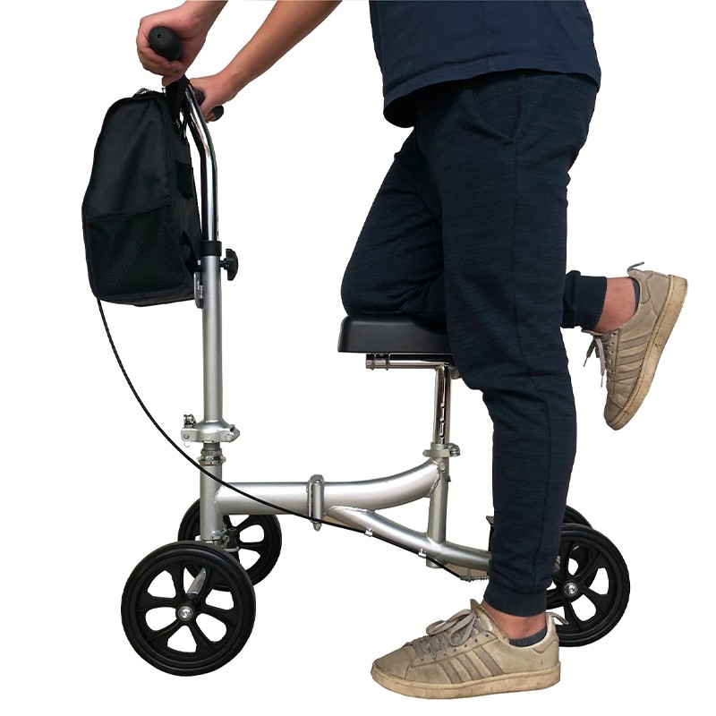 4 Wheel Steel Foldable Knee Walker For Adult