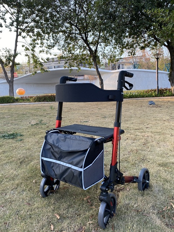 FOSHAN OSCAR Aluminiowa podwójnie składana rolka TRA01 czerwona