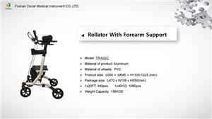 FOSHAN OSCAR Forearm rollator TRA02C in Silver