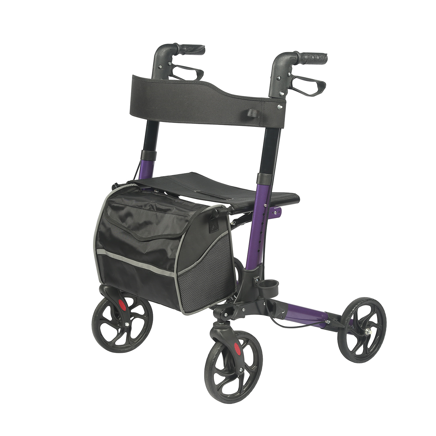 Four Wheel Walker Rollator With Shopping Bag