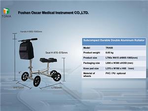 Four wheels steel knee walker TRA50