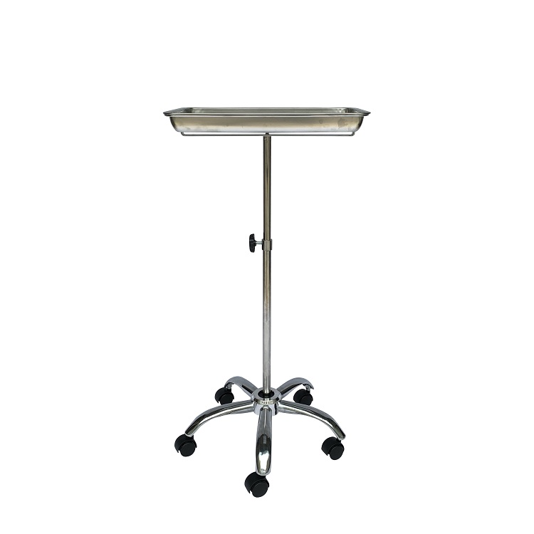 Supply Stainless Steel Adjustable Instrument Stand with Five Wheels