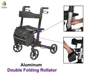 Foshan Oscar Best-selling Double Folding Rollator TRA01