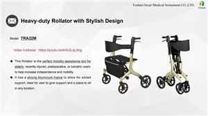 Heavy Duty Rollator with Stylish Design