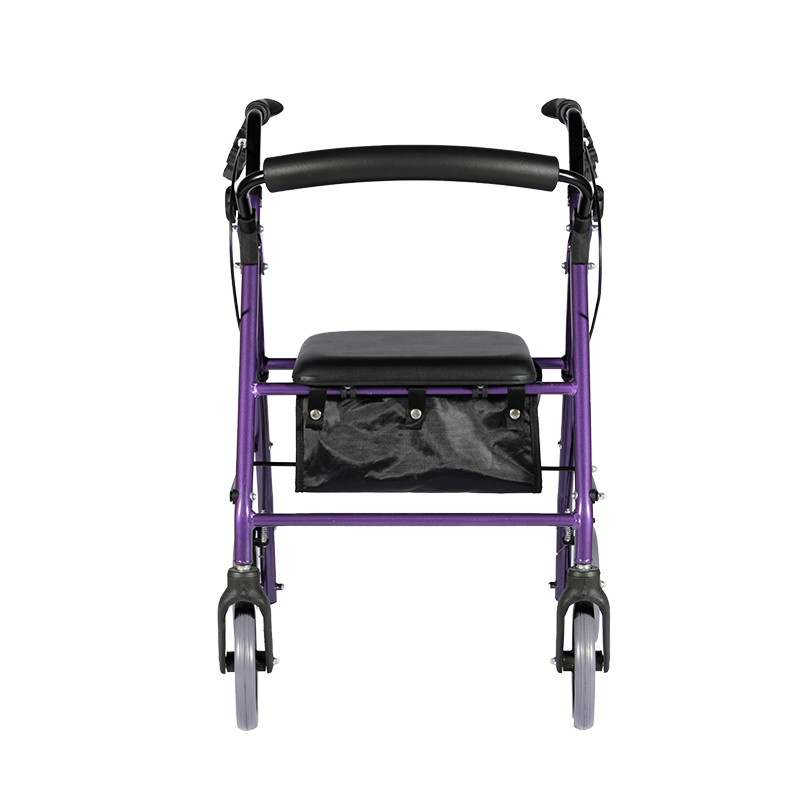 Durable and Foldable Medical Aluminum Rollator with Wide Seat for Senior