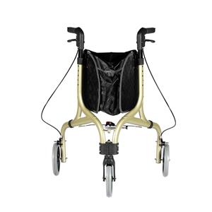 Aluminum Rollator with Adjustable Handle and Removable Storage Bag