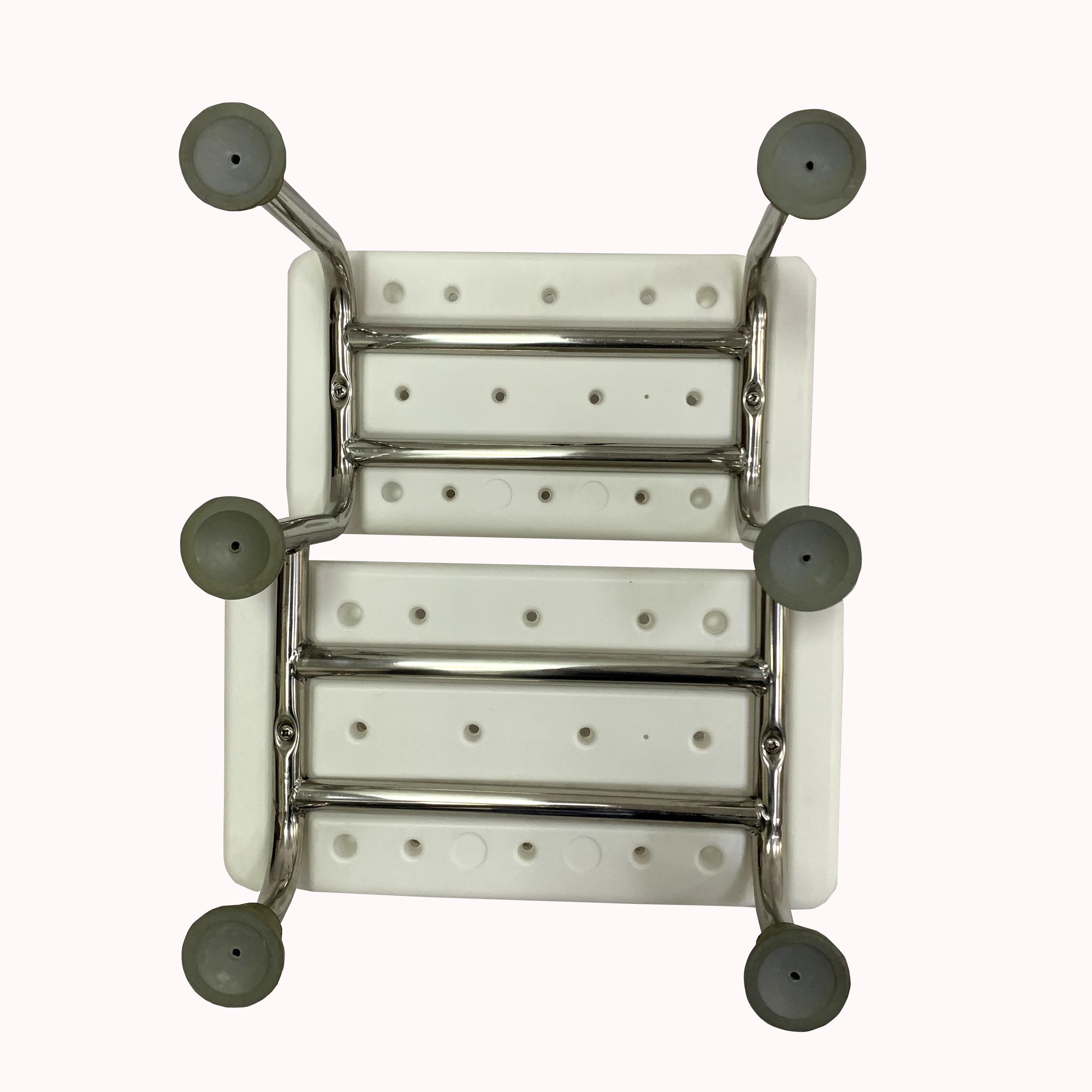 Stainless Steel Two-step Stool for Bathroom Anti-slip and Sturdy
