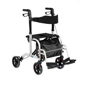 What is 2 in 1 folding rollator walker?