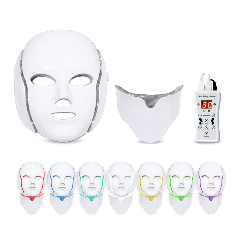 LED Mask 7 Color Light Therapy Mask With Neck