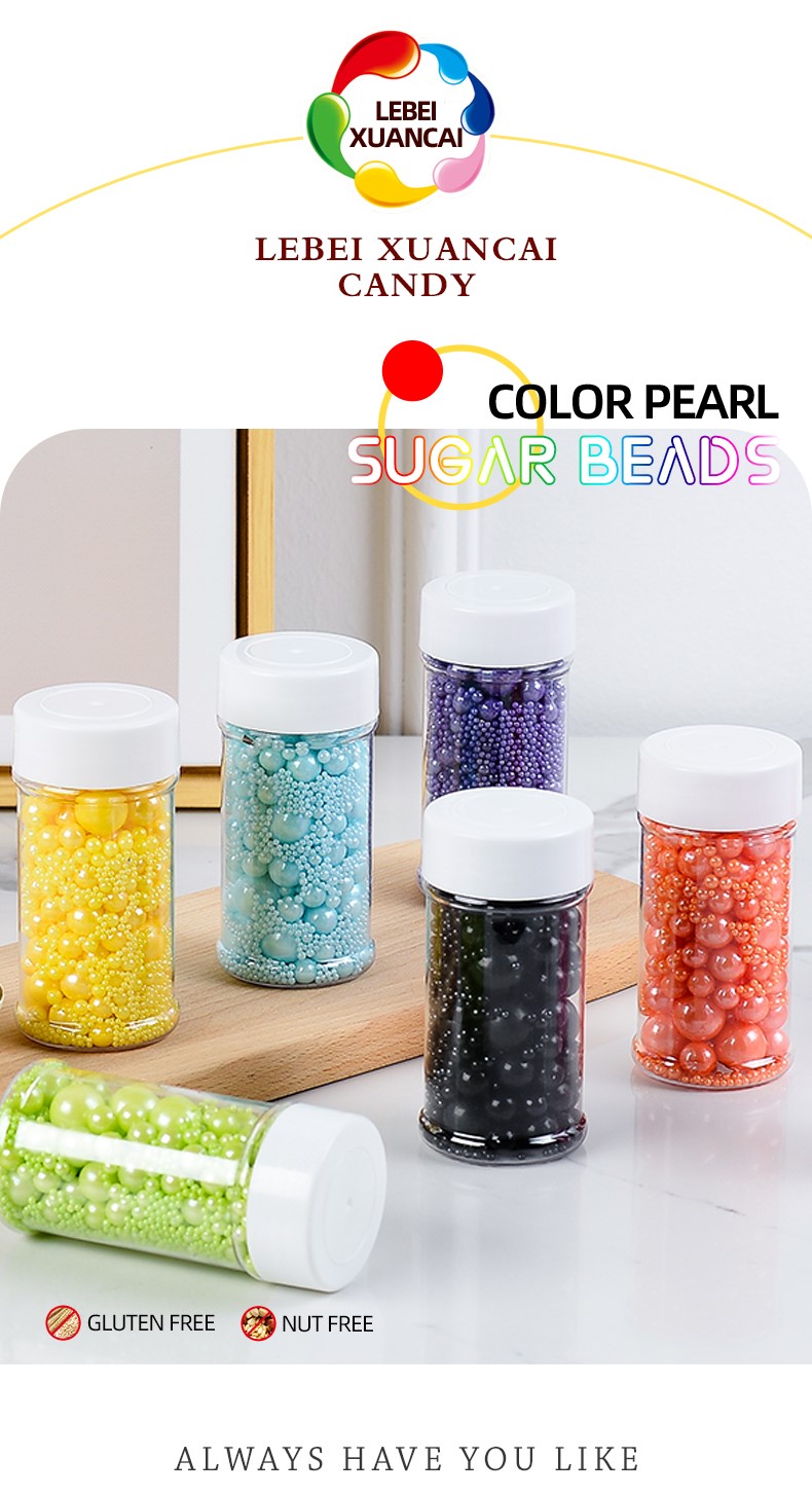 10mm Rainbow Colorful Sugar Beads Bakery Ingredients Wholesalers Sprinkles  Candy Factory for Cake Decoration - China Edible Sprinkles, Cake Decoration