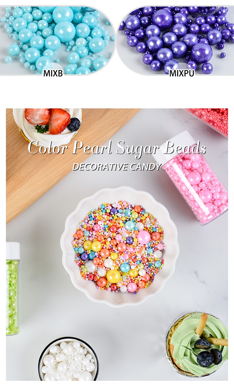 Supply Decoration Sprinkles Pearls Rainbow Candy Wholesale Factory -  Shantou Hehe Technology Co.,ltd
