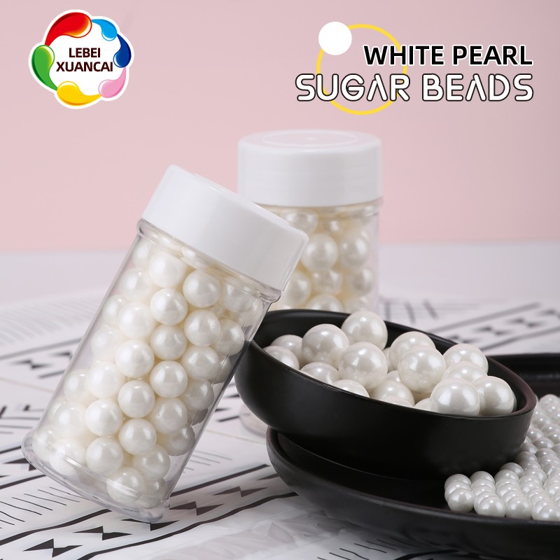 Crunchy Sprinkles White Pearls Candy