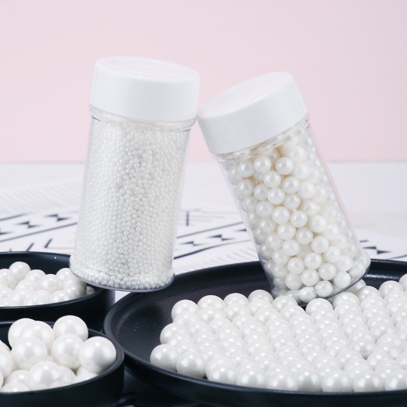 Crunchy Sprinkles White Pearls Candy