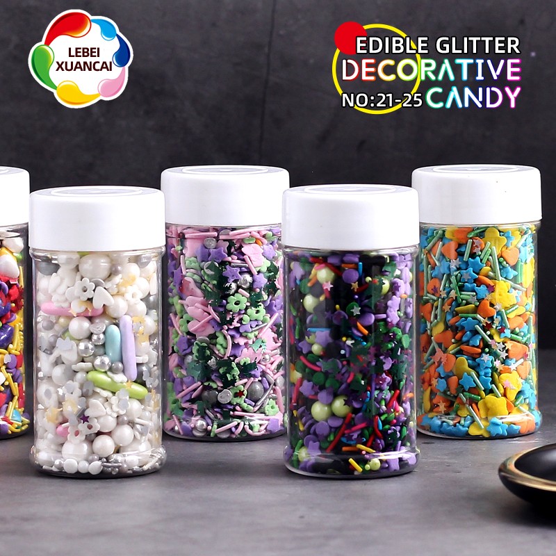 Rainbow Edible Glitter Sprinkles Candy