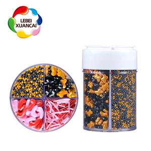 4 Cells Bottles Decorated Sprinkles Candy