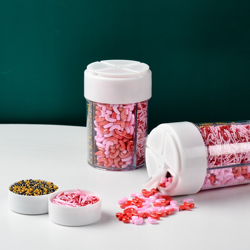 Supply 4 Cells Bottles Decorated Sprinkles Candy Wholesale Factory