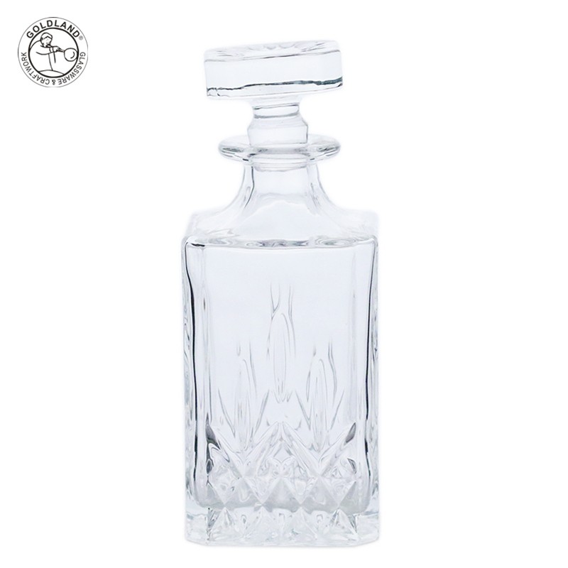 Engraved Cut Crystal Spirit Whiskey Decanter With Stopper
