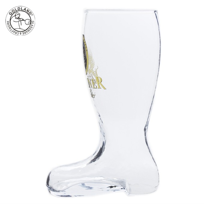 Hand Blown Giant Clear Das Boot Shaped Beer Glass