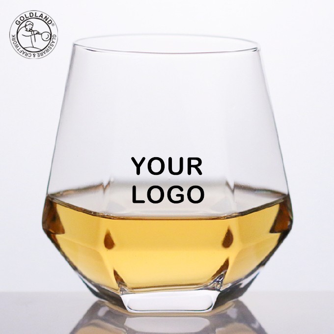 Bicchiere da whisky con diamante a base pesante in cristallo vecchio stile