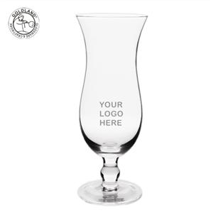 Footed Hurricane Pina Colada Cocktail Mix Glasses