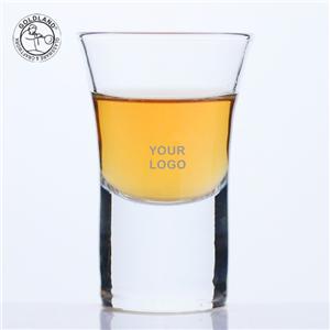 Personnaliser le verre à liqueur transparent à base lourde pour whisky