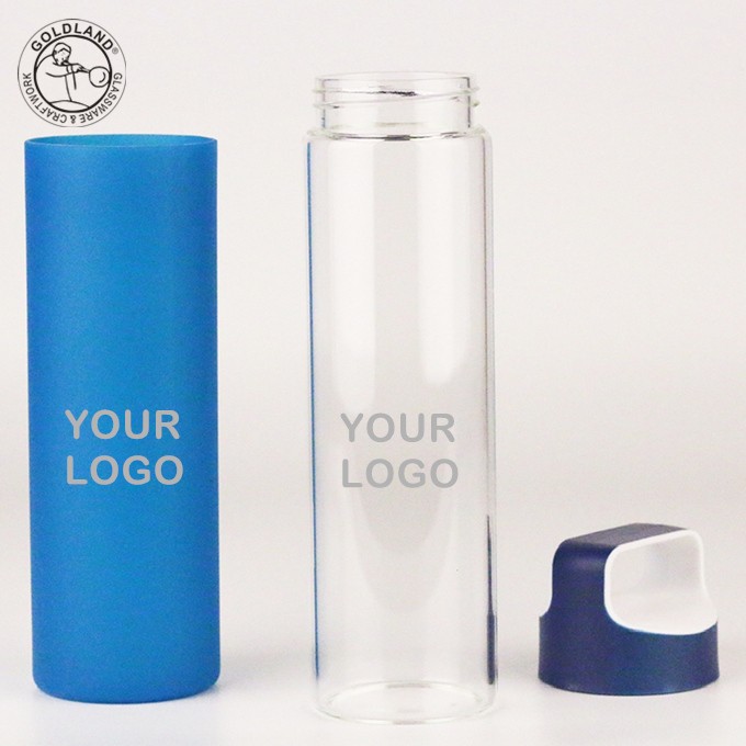 Borosilicate Glass Water Bottles With Lid And Sleeve