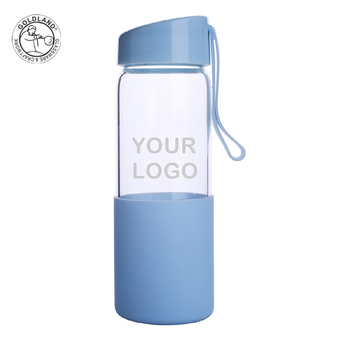 Heat Resistant Insulated Large Sport Glass Water Bottle