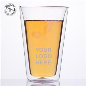 Heat-resistant Double Walled Tall Glass Cup Beer Mug