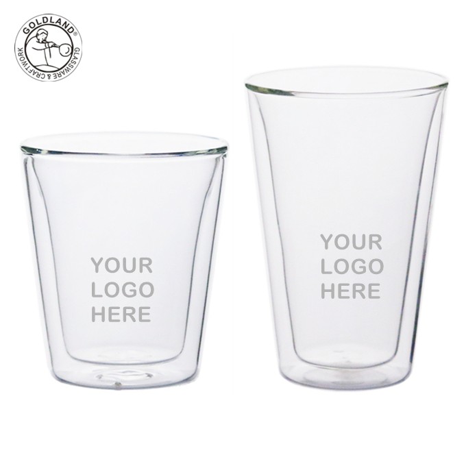 Heat-resistant Double Walled Tall Glass Cup Beer Mug