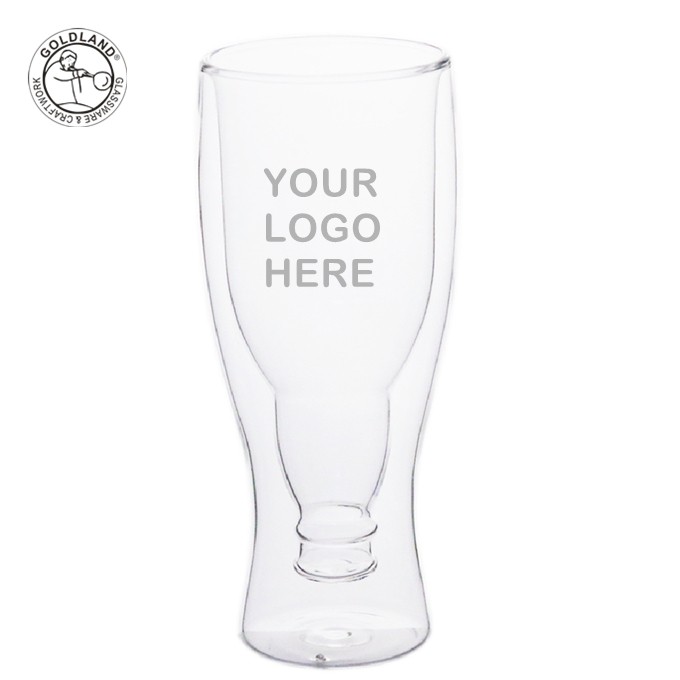 Upside Down Double Wall Beer Glass Insulated Beer Mug