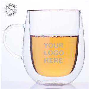 Borosilicate Glass Coffee Mug Insulated Glass Tea Cup