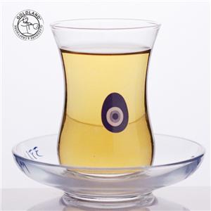 Бокалы и блюдца для турецкого чая Стеклянные чашки для эспрессо