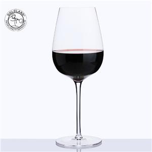 Grand verre à vin bordeaux en cristal clair soufflé à la main