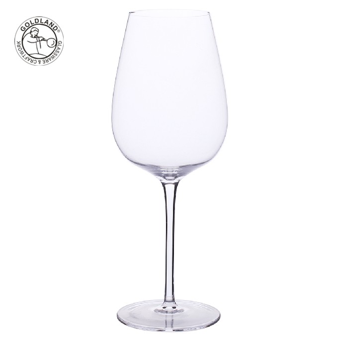 Hand Blown Large Clear Crystal Bordeaux Wine Glass