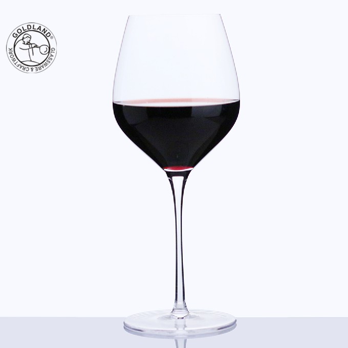 كؤوس النبيذ الأحمر الكريستالية الشفافة الخالية من الرصاص يدويًا