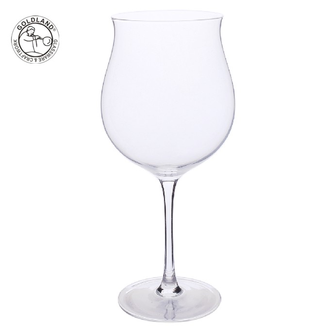 (D) Copas de vino con forma de tulipán de cristal con sistema de 4 piezas,  cristalería de estilo moderno