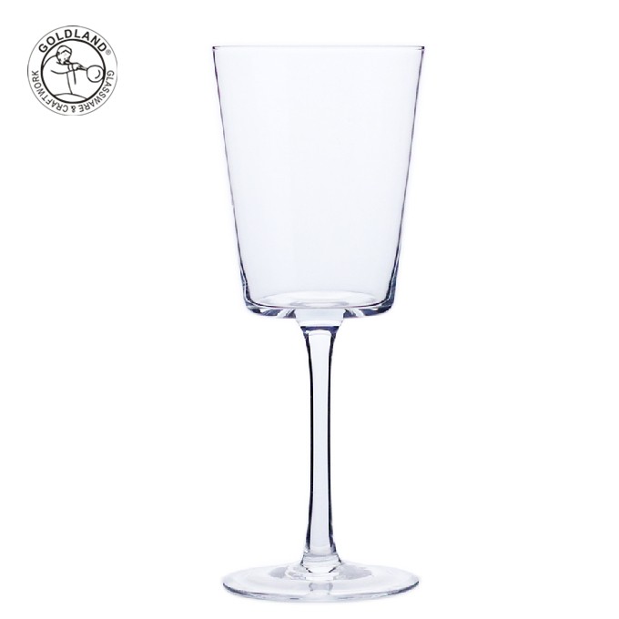 Bicchiere da vino in cristallo trasparente lavorato a mano
