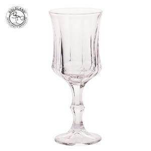 Vintage Diamond Cut Crystal Red Wine Glass Goblet