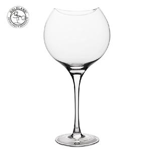 Выдуваемый вручную большой бокал для красного вина с длинной ножкой и уникальной оправой