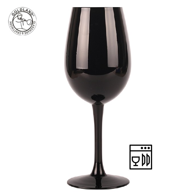 Black Colored Glass Blind Red Wine Tasting glasses