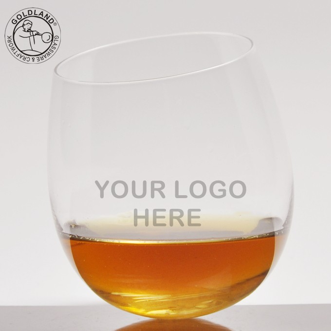 Handgeblasenes Schaukel-Whiskyglas Wackeliger Glasbecher