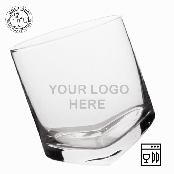 Unique Tilting Rocker Crystal Whiskey Glass Tumblers