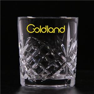 Bicchiere in cristallo di whisky rock con taglio vecchio stile inciso