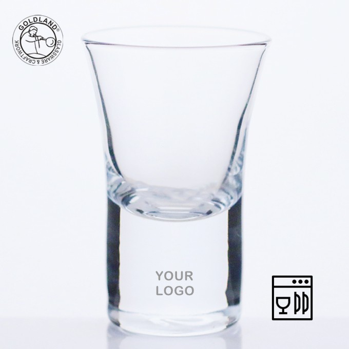 Customize Heavy Base Clear Whiskey Shooter Shot Glass